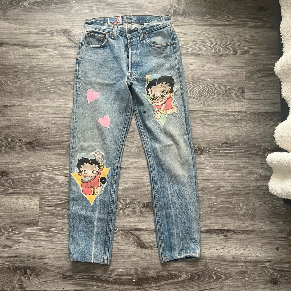 Vintage Levi’s 501 with Betty boop detail